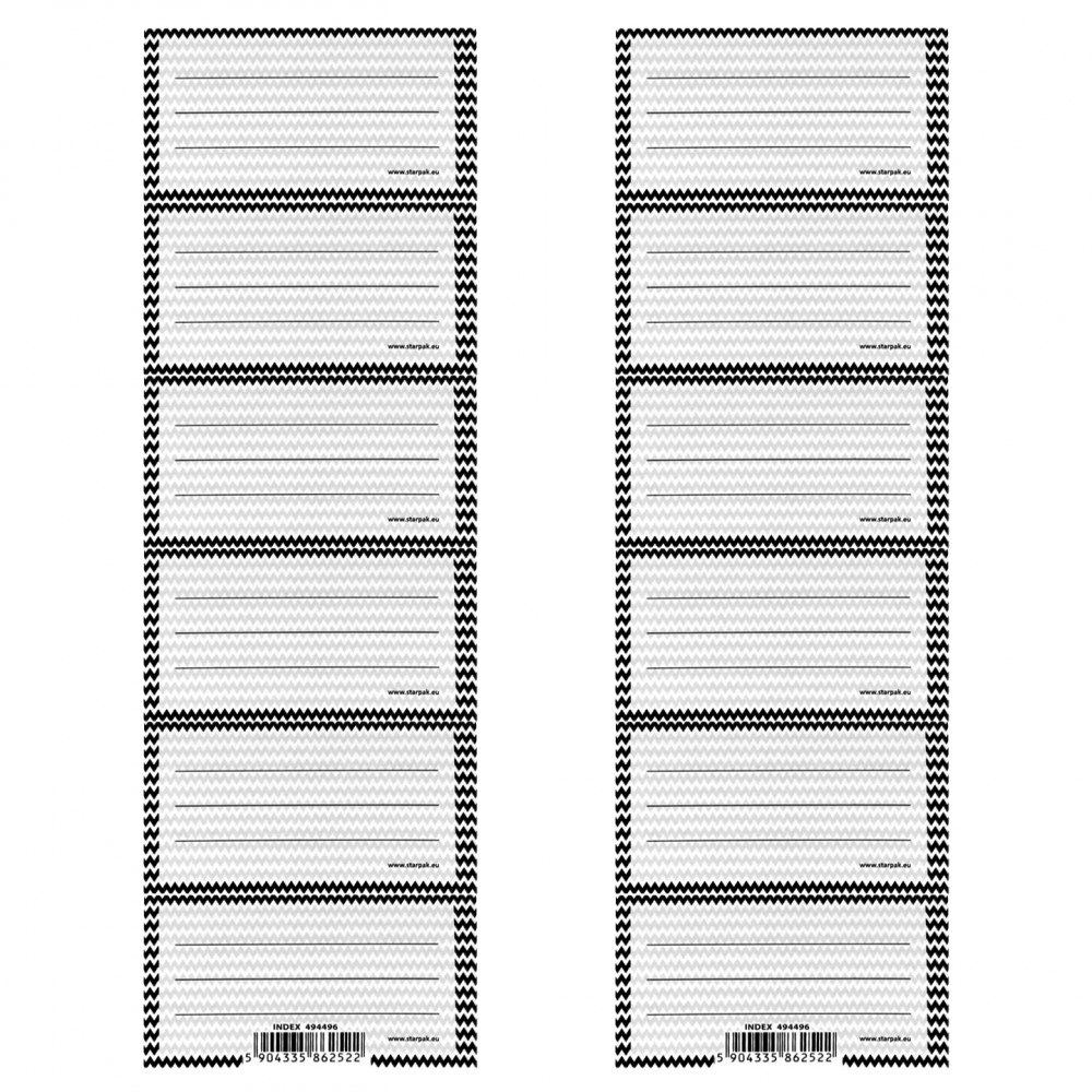 STICKERS FOR NOTEBOOK FRAME B&W STARPAK 494496